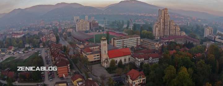 Zenica iz zraka panoramski snimak