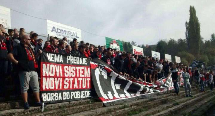 Premijer liga BIH - Željezničar - Čelik - detalj Robijaši na Grbavici