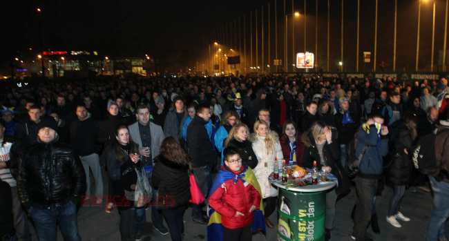 Navijanje uz utakmicu Irska - BIH u Zenici 16.11.2015