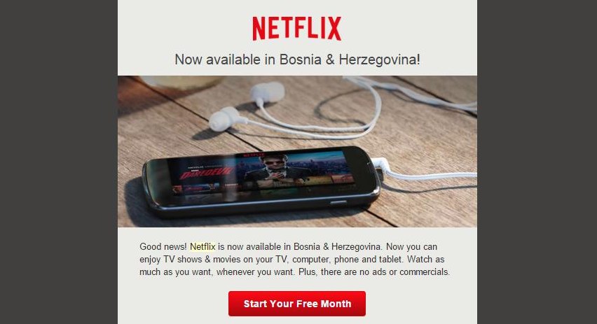 Netflix od danas i u BIH