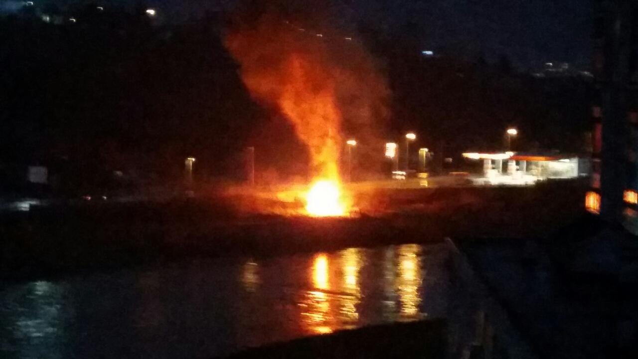 Požar na M17 - stadala kućica
